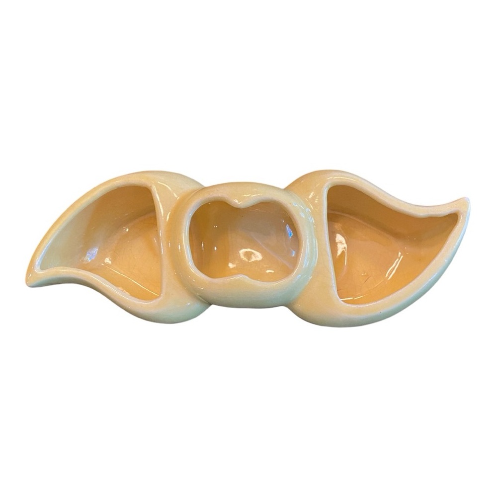 Vintage MCM yellow ceramic vessel. EVC - Picture 3 of 9
